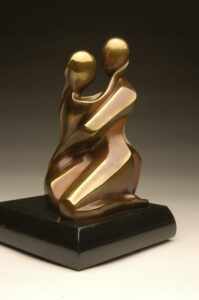 Harmony-sculpture by Shray, embodying unity in its elegant form with two delicately intertwined individuals