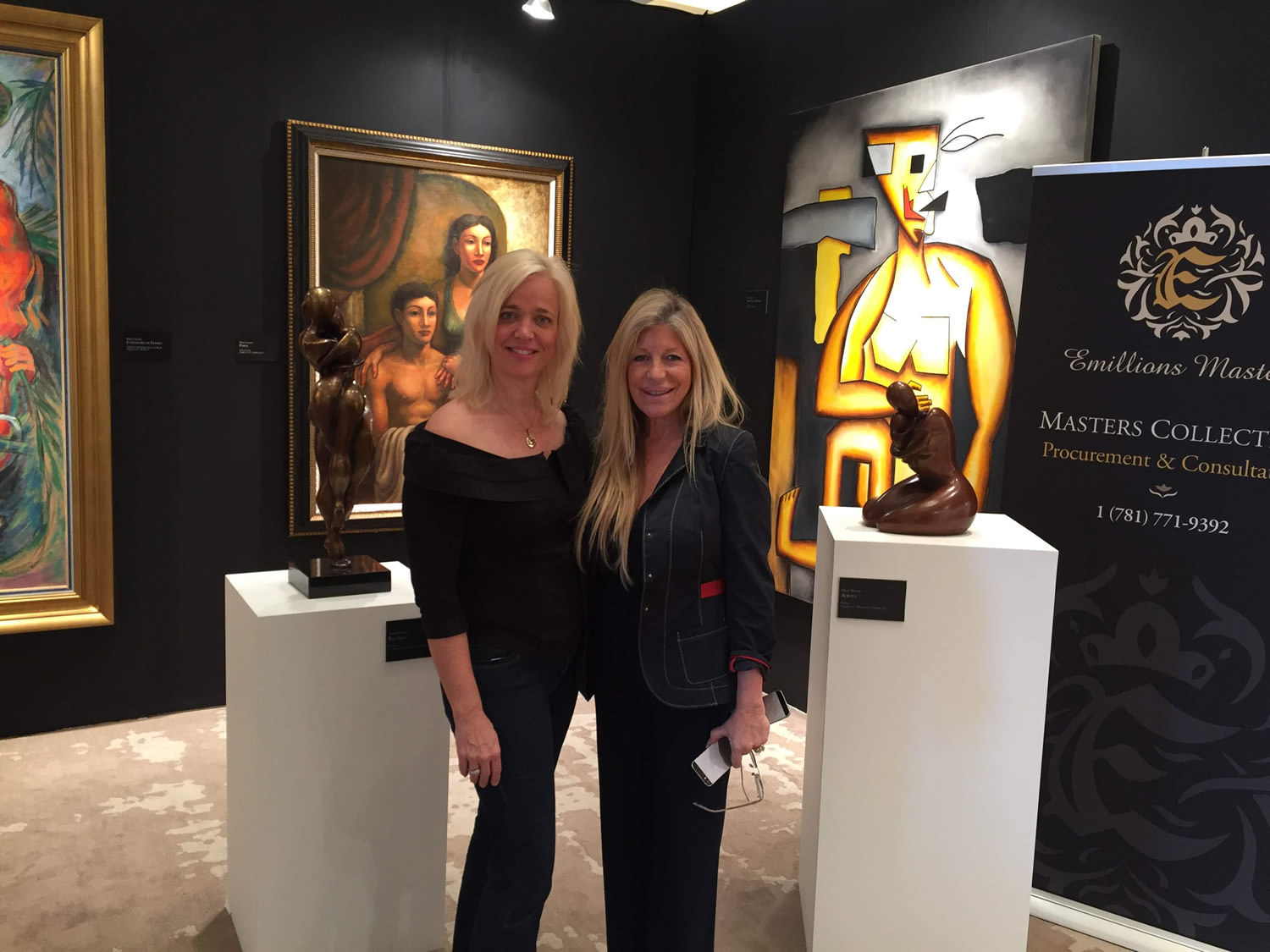 Marlissa and guest at a Masters Collection Gallery event